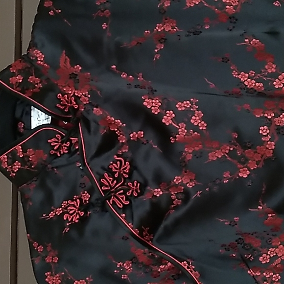 KIMONO BLACK/RED PRINT SIMPLY GORGEOUS!!! SZ L - Picture 8 of 13